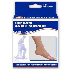 Ankle Support Elastic Biege Large